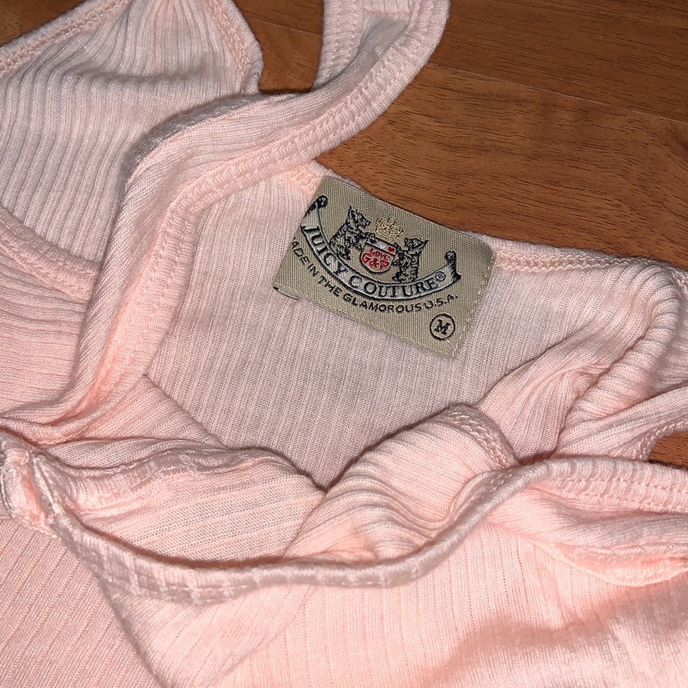 Original Juicy Couture Ribbed Henley Tank Top - Picture 5 of 6